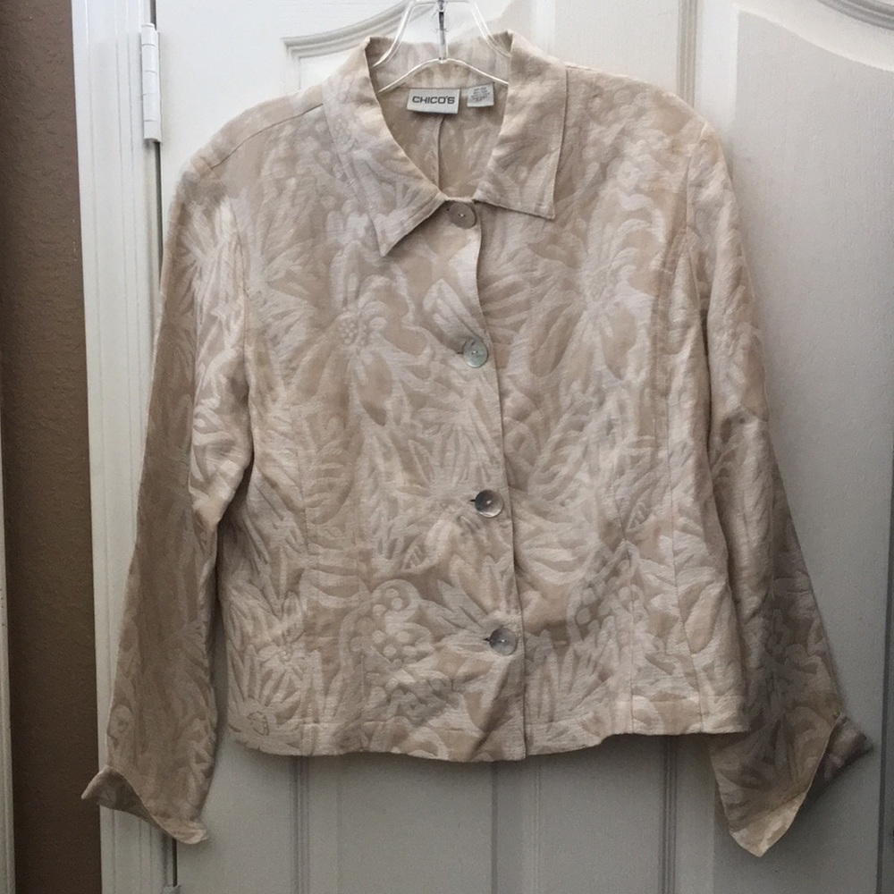 FINAL MARKDOWN Ladies’ Chico’s Silk-Linen Blend Lightweight Jacket (1 ≈ small 8)